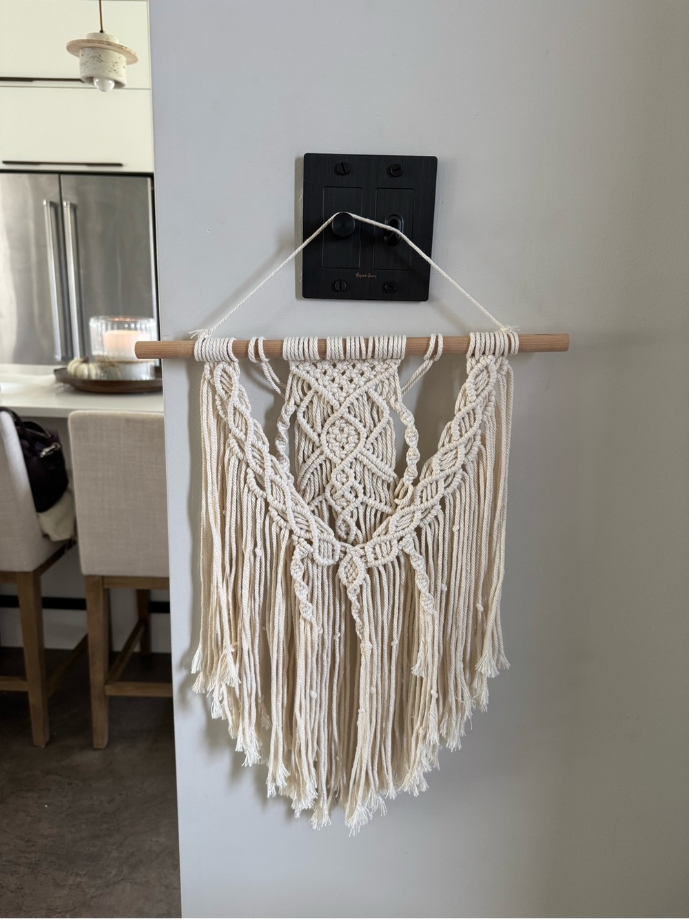 Handmade Macrame Wall Hanging in Natural Cream